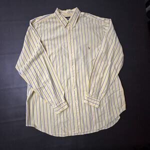 Ralph Lauren Shirt Mens 2XLT Tall Yellow Fade Button Down Classic Flesh Pony